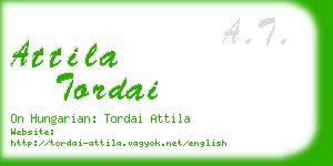 attila tordai business card